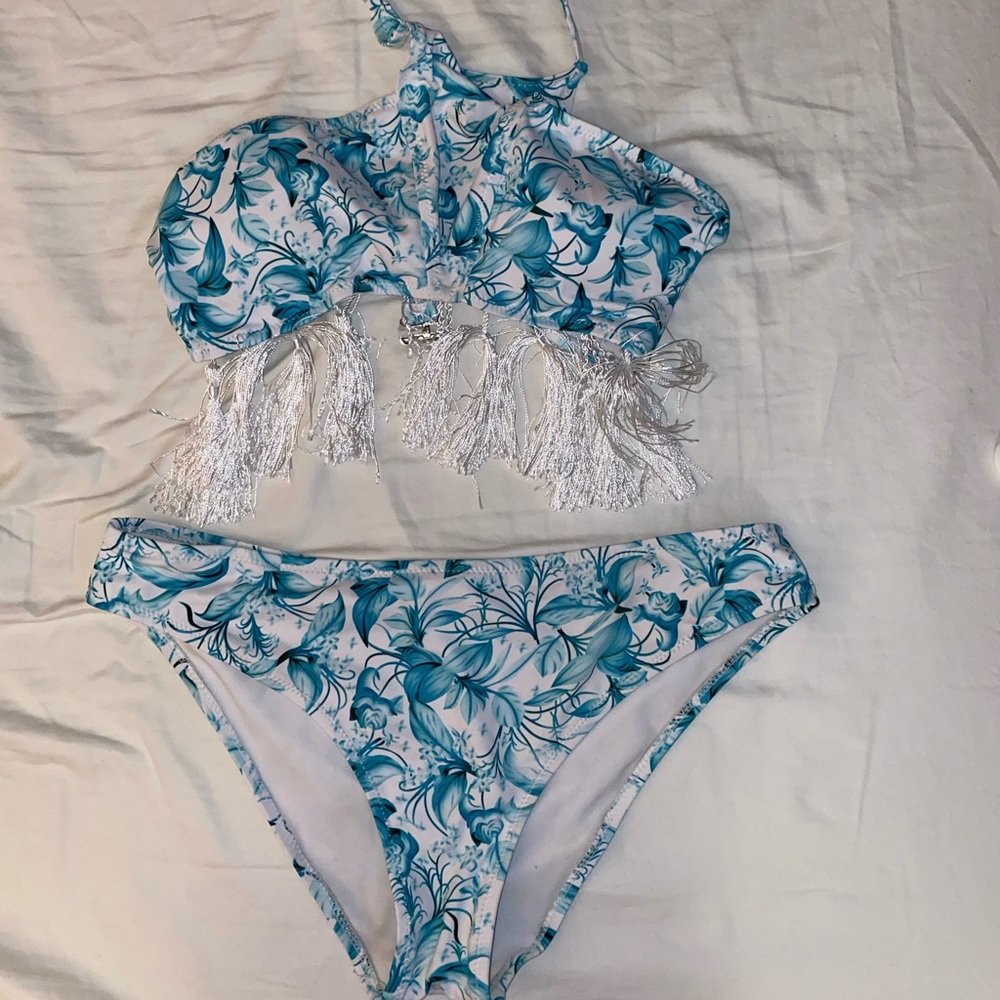 FLORAL/ FRINGE BIKINI